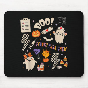 Boo Soky Peds Crew Ghost Pediatric Nurse Halloween Mouse Pad