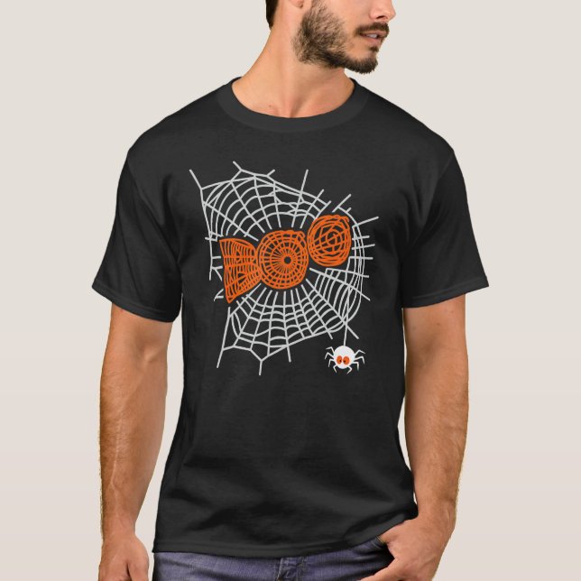 Boo Spider Web For Woman  Cute Spider Web Graphic T-Shirt (Front)
