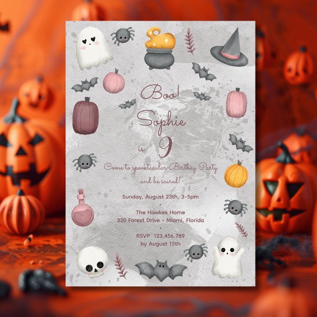 Boo! Spooktacular kids birthday party Invitation (Creator Uploaded)