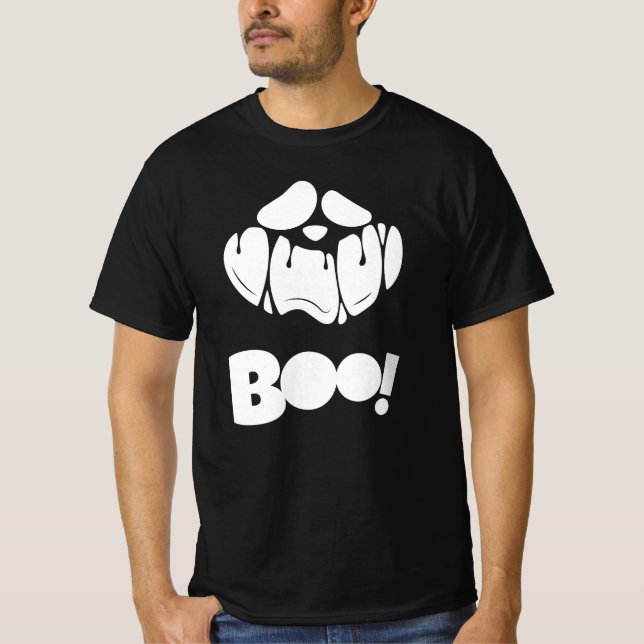 Boo Spooky Face Halloween for men T-Shirt (Front)