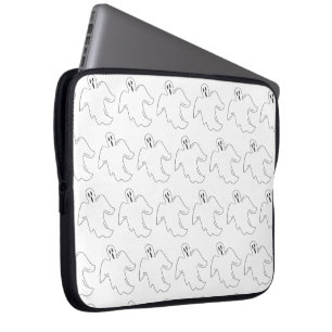 Boo! Spooky Halloween Ghost Trick-or-Treat Party Laptop Sleeve
