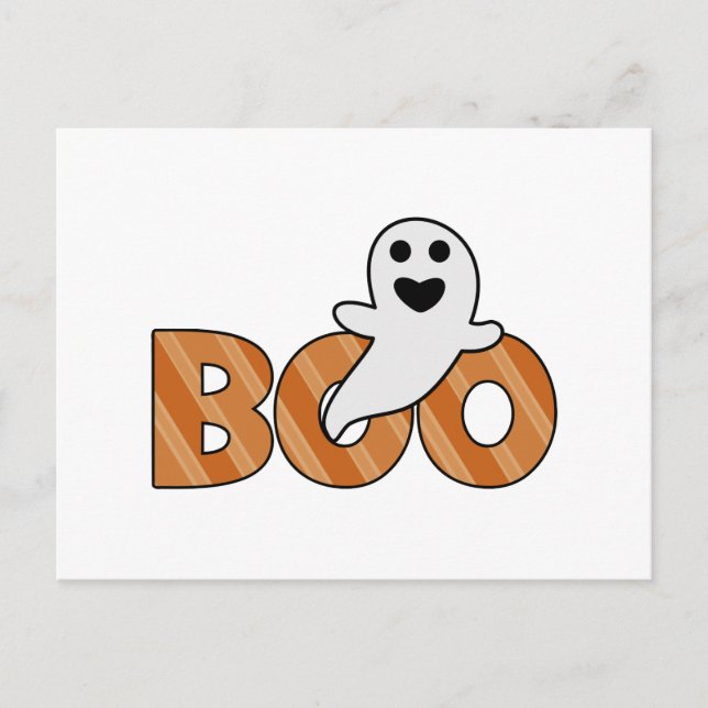 BOO Spooky Halloween Postcard (Front)