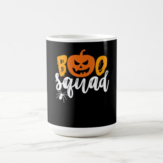 Boo Squad - Funny Pumpkin Spider Halloween Coffee Mug (Center)