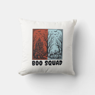 Boo Squad Vintage Halloween Pumpkin Shirt Design_1 Cushion