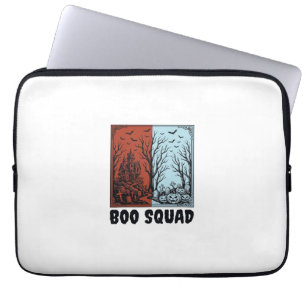 Boo Squad Vintage Halloween Pumpkin Shirt Design_1 Laptop Sleeve