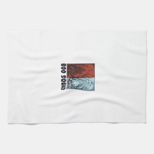 Boo Squad Vintage Halloween Pumpkin Shirt Design_1 Tea Towel