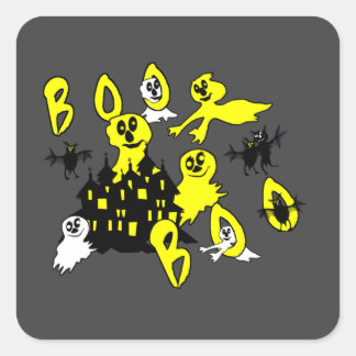 Boo Square Sticker