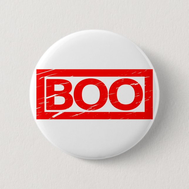 Boo Stamp 6 Cm Round Badge (Front)