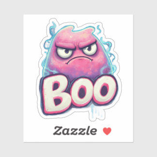  Boo Sticker | Cute Grumpy Ghost Decal | Funny Spo