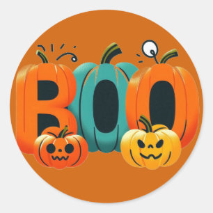 Boo Stickers...  Classic Round Sticker