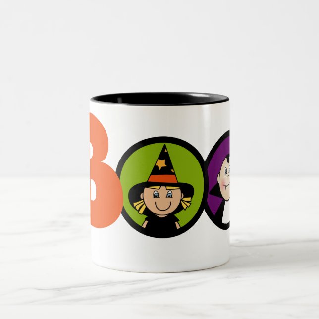BOO T-shirts and Gifts Two-Tone Coffee Mug (Center)