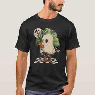 Boo tanical Explorer Funny Mushroom Foraging Ghost T-Shirt