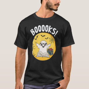 Boo Teacher Halloween Books Reading  Ghost Booooks T-Shirt