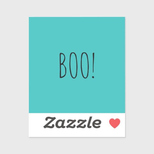 Boo teal spooky typography minimalist Halloween (Sheet)