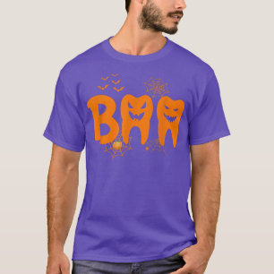 Boo Teeth Ghost Pumpkin Witch Cute Dental Hallowee T-Shirt