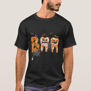 Boo Teeth Pumpkin Dentist Dental Hygienist Hallowe T-Shirt