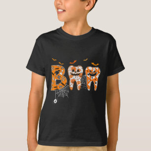 Boo Teeth Pumpkin Dentist Dental Hygienist Hallowe T-Shirt
