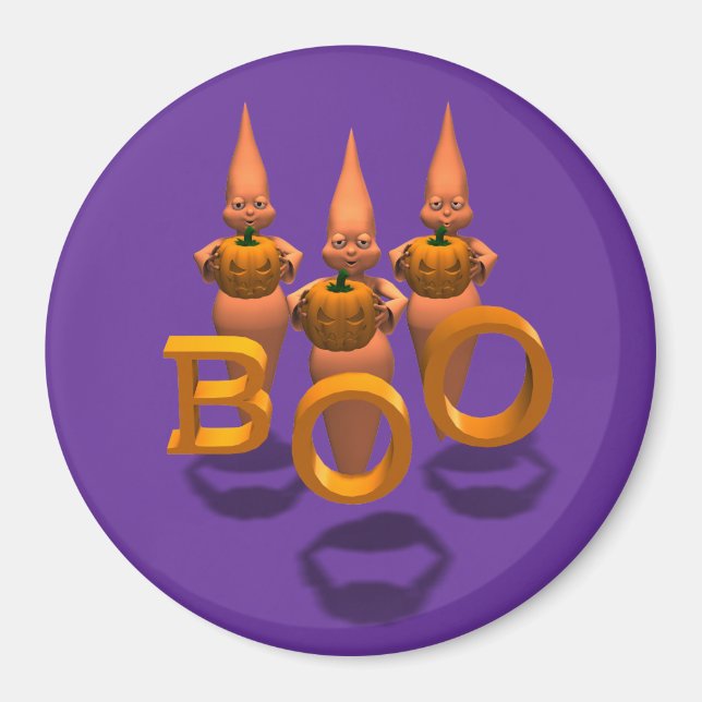 Boo! Three Cute Ghosties Magnet (Front)