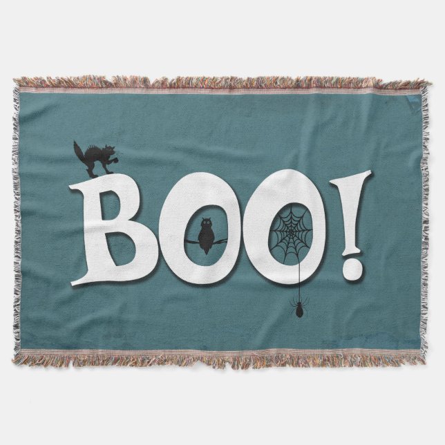 Boo! Throw Blanket (Front)