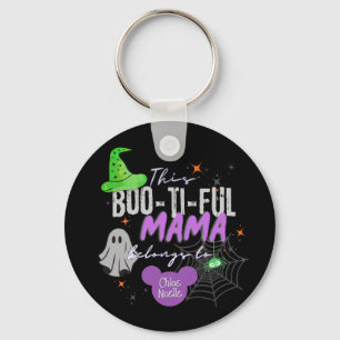 Boo-ti-ful Mama Belongs To Keychain   Halloween