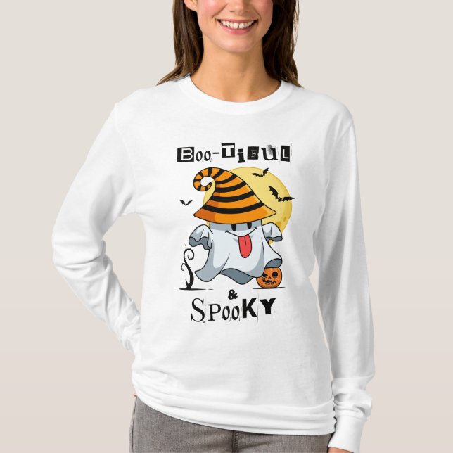 Boo-tiful and Spooky T-Shirt (Front)