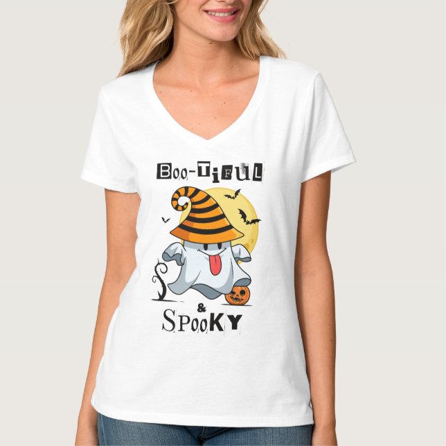 Boo-tiful and Spooky T-Shirt (Front)