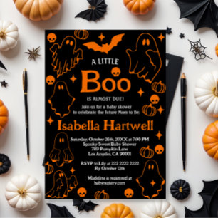 Boo-tiful Baby on the Way – Halloween Baby Shower  Invitation