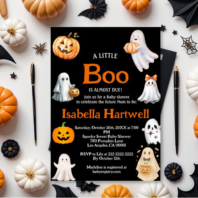 Boo-tiful Baby on the Way – Halloween Baby Shower  Invitation (Creator Uploaded)