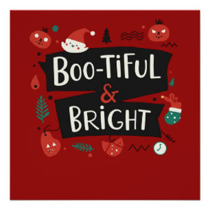Boo-tiful & Bright Festive Design Poster