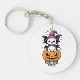 Boo-tiful Chaos Bats, Hats, & Pumpkins Key Ring