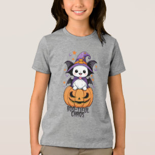 Boo-tiful Chaos Bats, Hats, & Pumpkins Tri-Blend Shirt