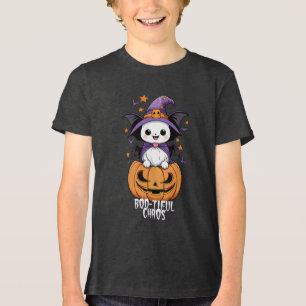 Boo-tiful Chaos Bats, Hats, & Pumpkins Tri-Blend Shirt