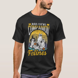 Boo-Tiful Companion Of Felines Owner Cats Hallowee T-Shirt