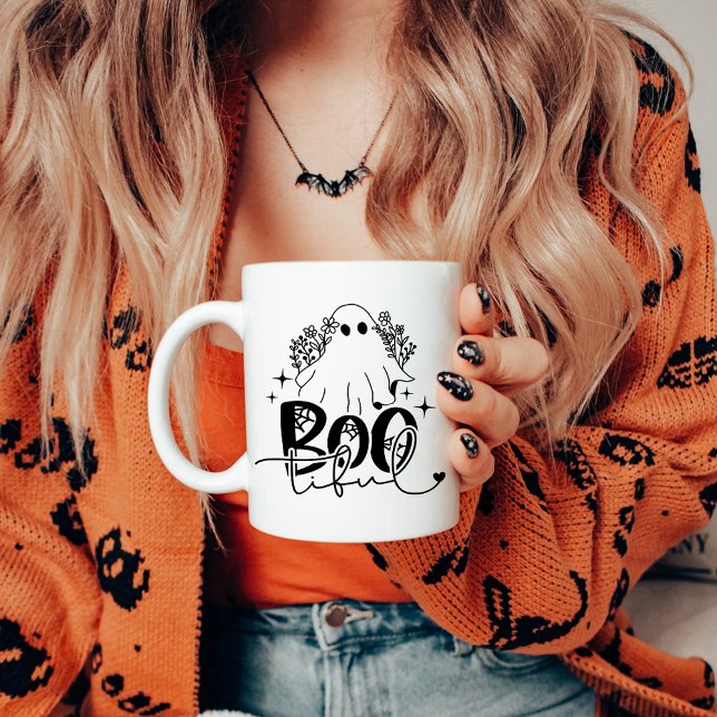 Boo-Tiful Cute Ghost Halloween Coffee Mug (Creator Uploaded)