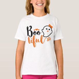 Boo tiful Cute Ghost Saying Halloween T-Shirt