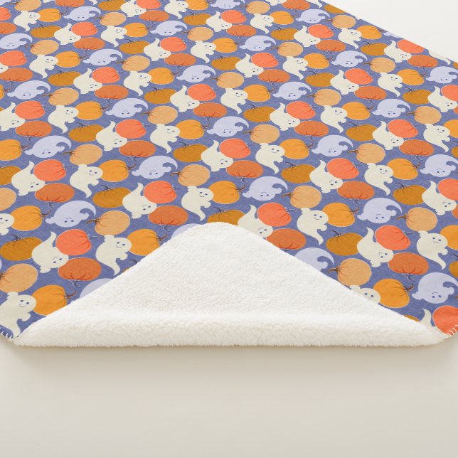 Boo-tiful Halloween Retro Sherpa Blanket (3/4)