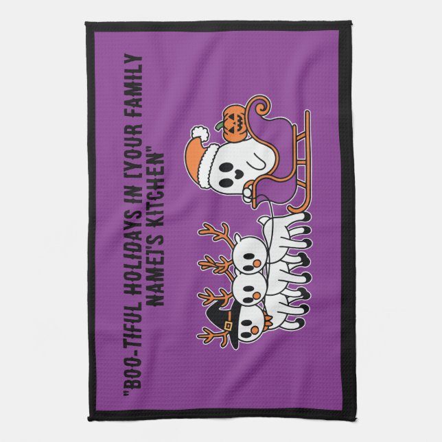 Boo-tiful Holidays: Personalized Kitchen Towels (Vertical)