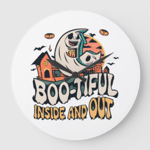 Boo-tiful Inside and Out Large Clock