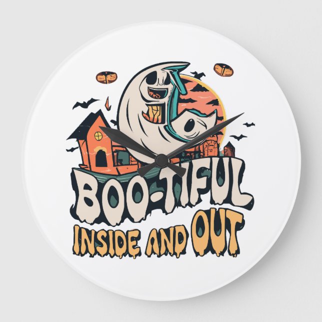 Boo-tiful Inside and Out  Large Clock (Front)