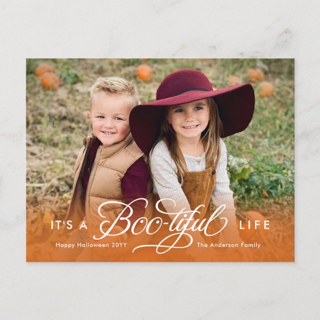 Boo-tiful Life Halloween Photo Postcard (Front)