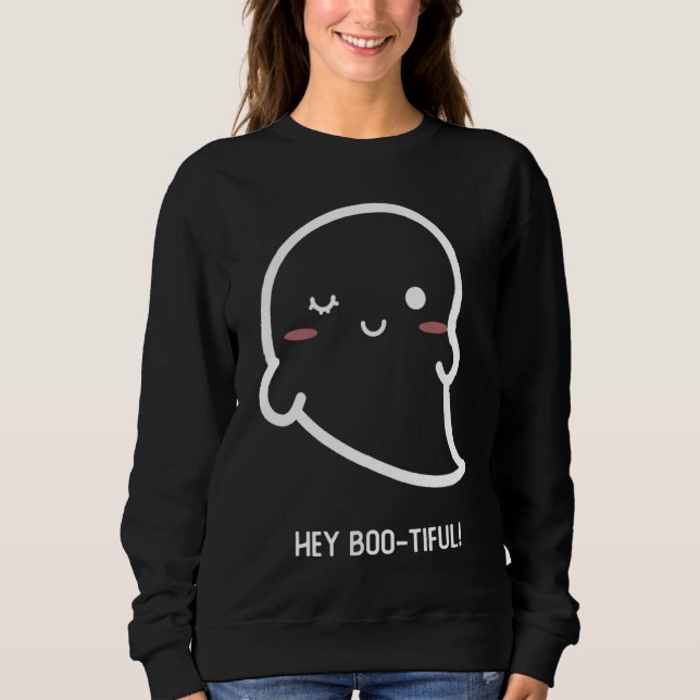 Boo tiful little Halloween Ghost for Halloween Par Sweatshirt (Front)