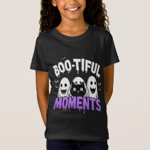 Boo-Tiful Moments Cute Halloween Ghosts and Bats T-Shirt