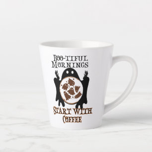 Boo-tiful mornings Start with Coffee.w Latte Mug