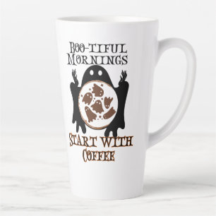 Boo-tiful mornings Start with Coffee.w Latte Mug