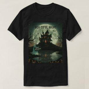 Boo-tiful Night Haunted House & Full Moon Hallow T-Shirt