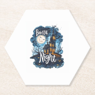 Boo-tiful Night Paper Coaster