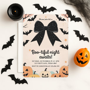 Boo-tiful Pink Halloween Invitation for Girls