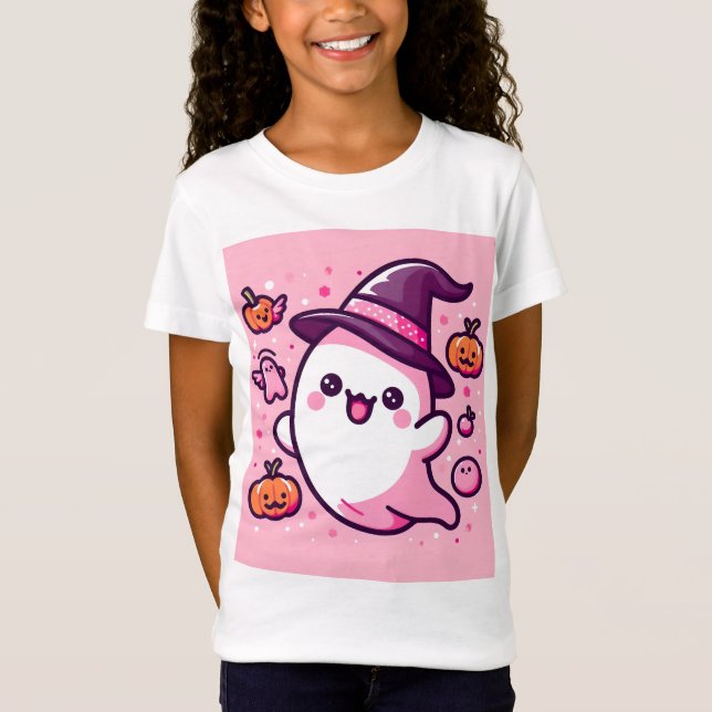 👻🎀 Boo-tiful Pinkoween T-Shirt for Girls! 🎀👻 (Front)