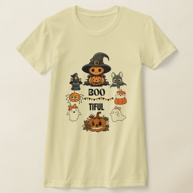 Boo-tiful Retro Halloween Costume- Fun Boo T-Shirt (Laydown)