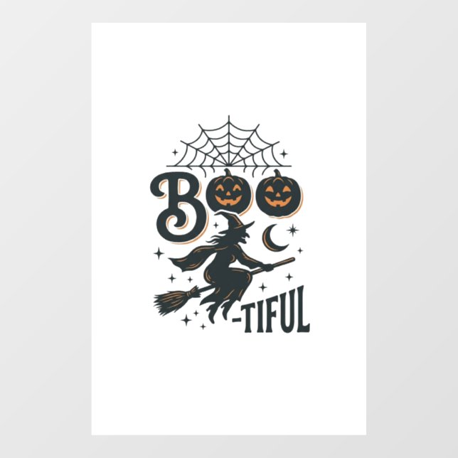 Boo-tiful Witch Halloween Vintage Engraving Design (Sheet)